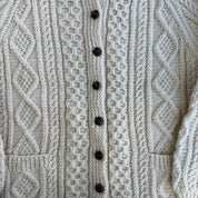 J- Vintage Magee Donegal Collection Made In Ireland Button Up Wool Knit Sweater - XL
