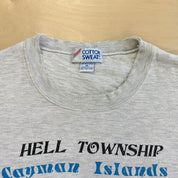 J- Vintage '92 Hell Township Cayman Islands Graphic Made In USA Crewneck - XL