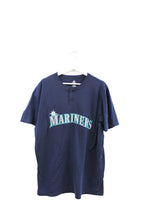 Load image into Gallery viewer, Z - Vintage Majestic MLB Seattle Mariners Script Henley Tee
