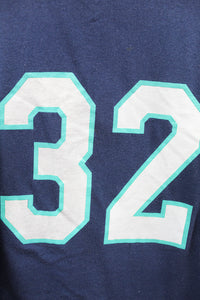 Z - Vintage Majestic MLB Seattle Mariners Script Henley Tee