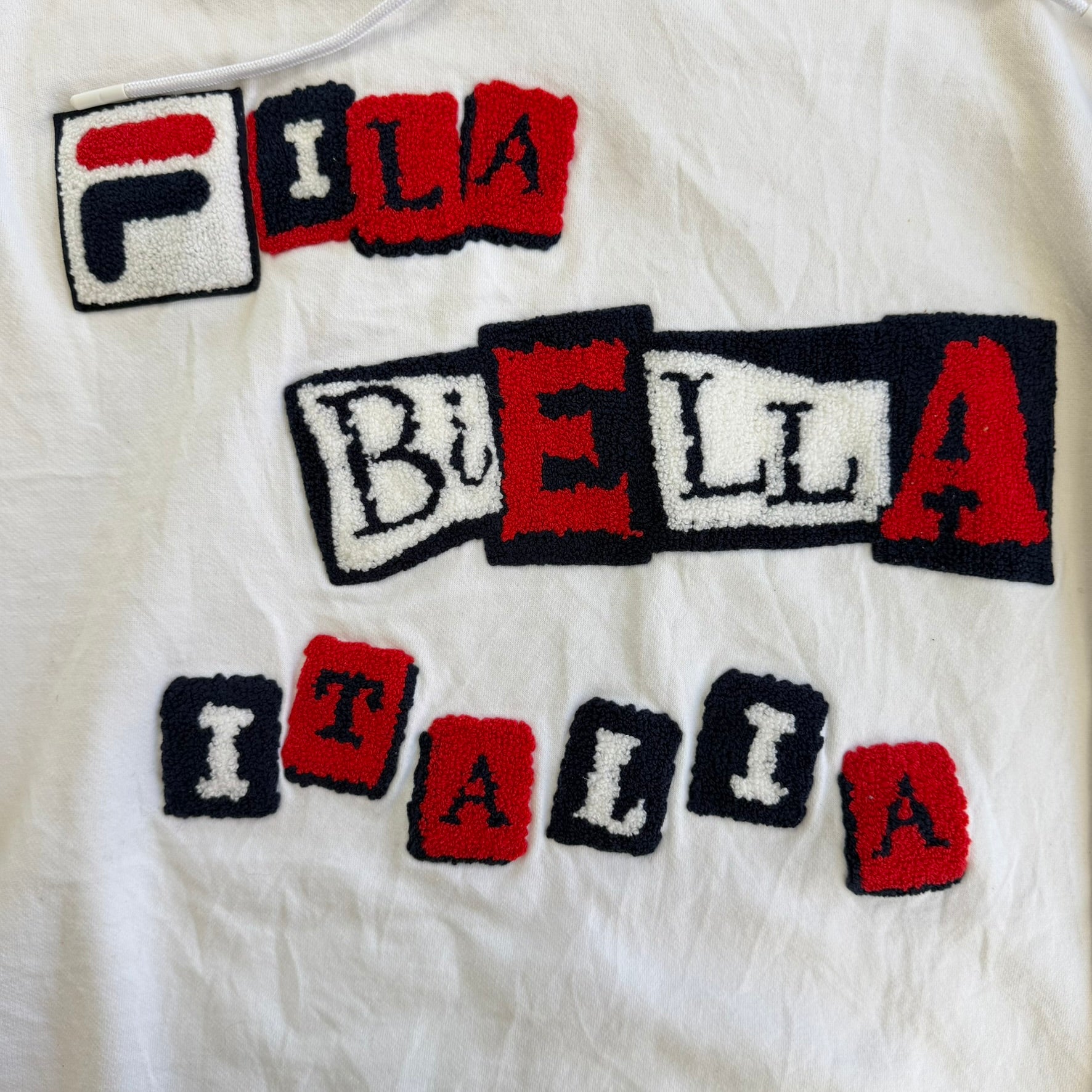 J- Fila Biella Italia Chenille Embroidery Hoodie - 2XL