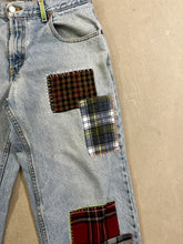 Load image into Gallery viewer, D- HOM Plaid Patches Reworked Levi&#39;s Husky Fit 34x28 Jeans
