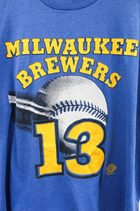 Z - Vintage Single Stitch 1987 MLB Milwaukee Brewers 17 Game Winning Streak Tee