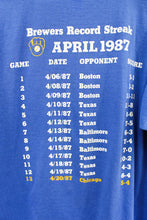 Load image into Gallery viewer, Z - Vintage Single Stitch 1987 MLB Milwaukee Brewers 17 Game Winning Streak Tee
