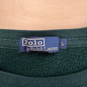 J- Vintage Polo RL Embroidered Logo Forest Green Crewneck - L