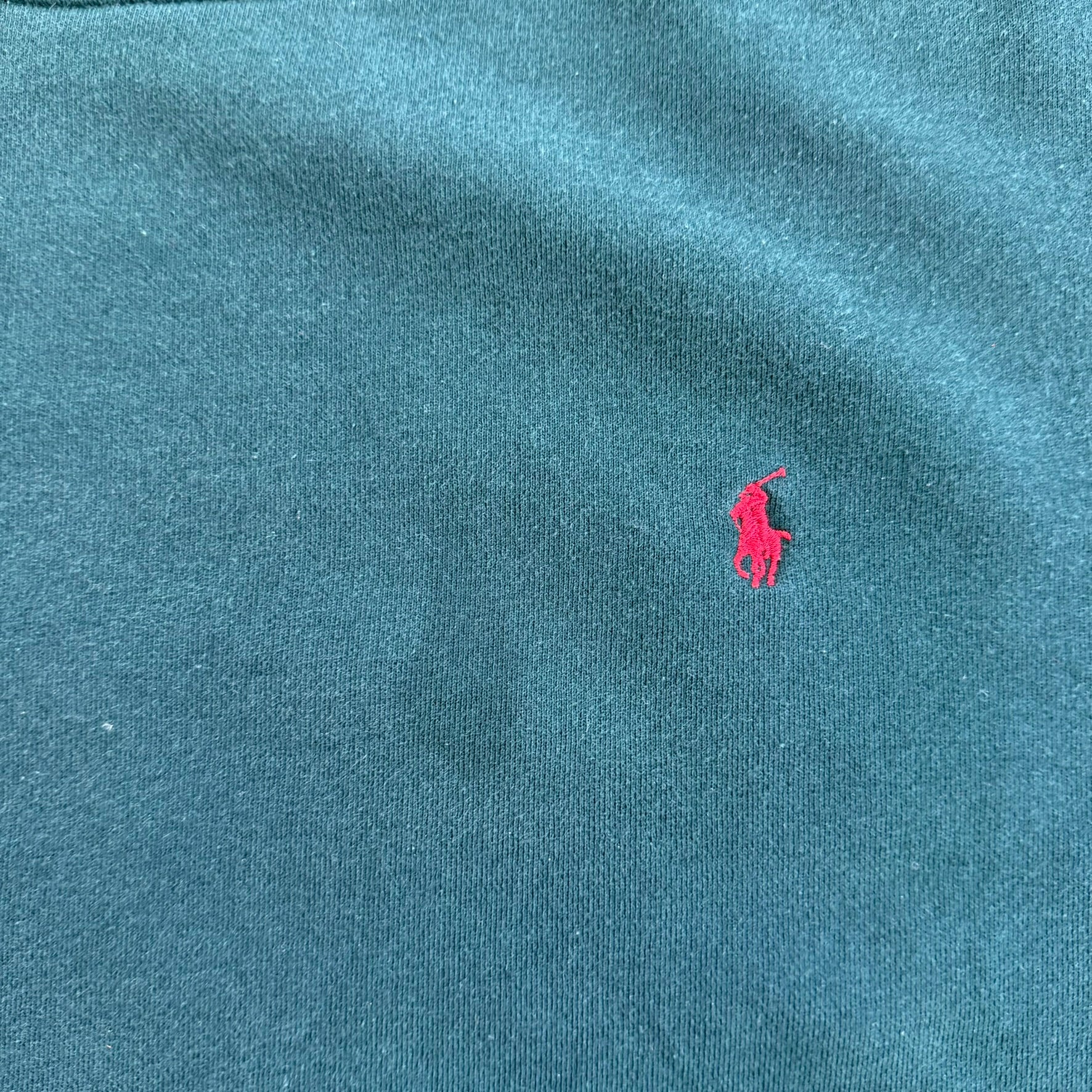 J- Vintage Polo RL Embroidered Logo Forest Green Crewneck - L