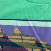 J- Vintage Grand Canyon Text & Graphic Made In USA Single Stitch Tee - XL