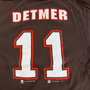J- Vintage '99 Cleveland Browns Ty Detmer NFL Graphic Logo & Text Tee - M