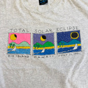 J- Vintage '91 Total Solar Eclipse Hawaii Graphic Made In USA Single Stitch Tee - L