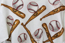 Load image into Gallery viewer, Z - Vintage Joe Boxer Slugger Bat &amp; Baseball Embroidered Hanes Heavyweight 50/50 Tee
