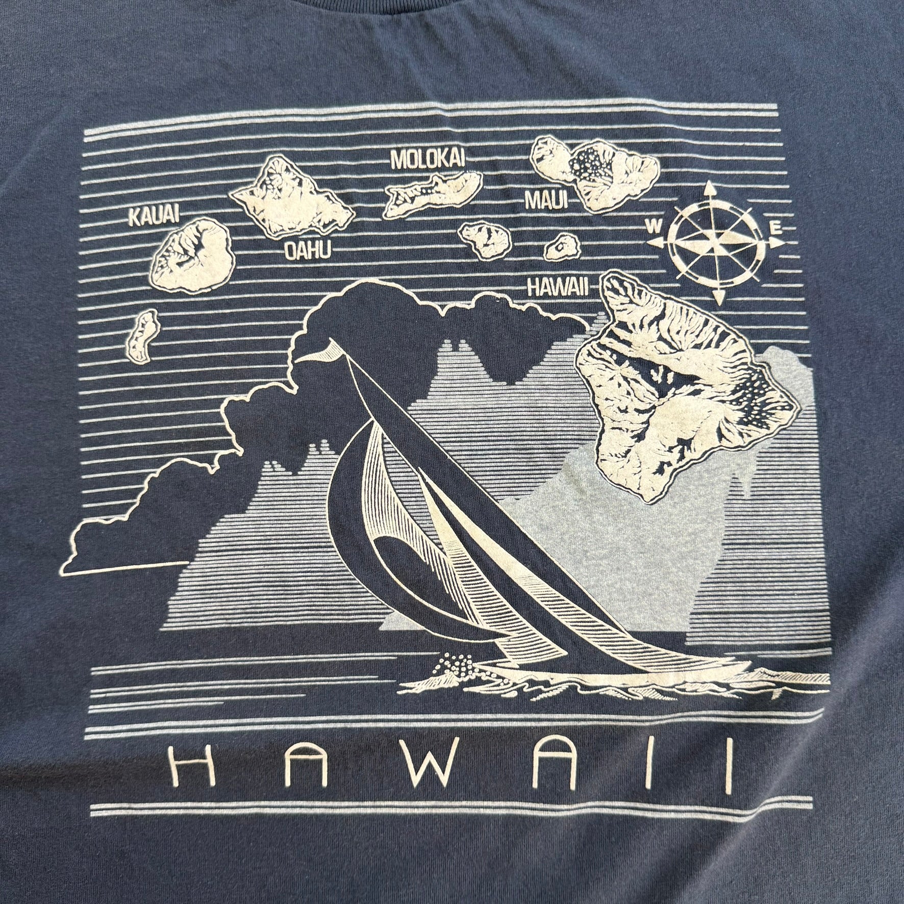 J- Vintage Hawaii Islands Graphic Made In USA Single Stitch Tee - XL