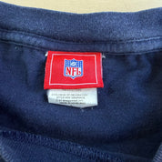 J- Vintage New England Patriots NFL Embroidered Text & Logo Tee - L