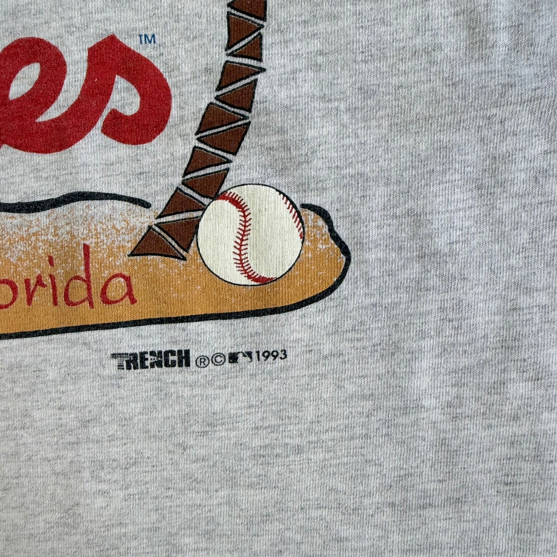 J- Vintage '93 Philadelphia Phillies MLB Training Camp Graphic Made In USA Tee - M