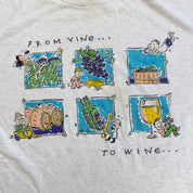 J- Vintage From Vine To Wine Graphic Single Stitch Tee - XL