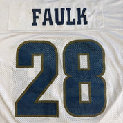 J- Vintage 90s St Louis Rams Marshal Faulk NFL Puma Made In USA Football Jersey - XL