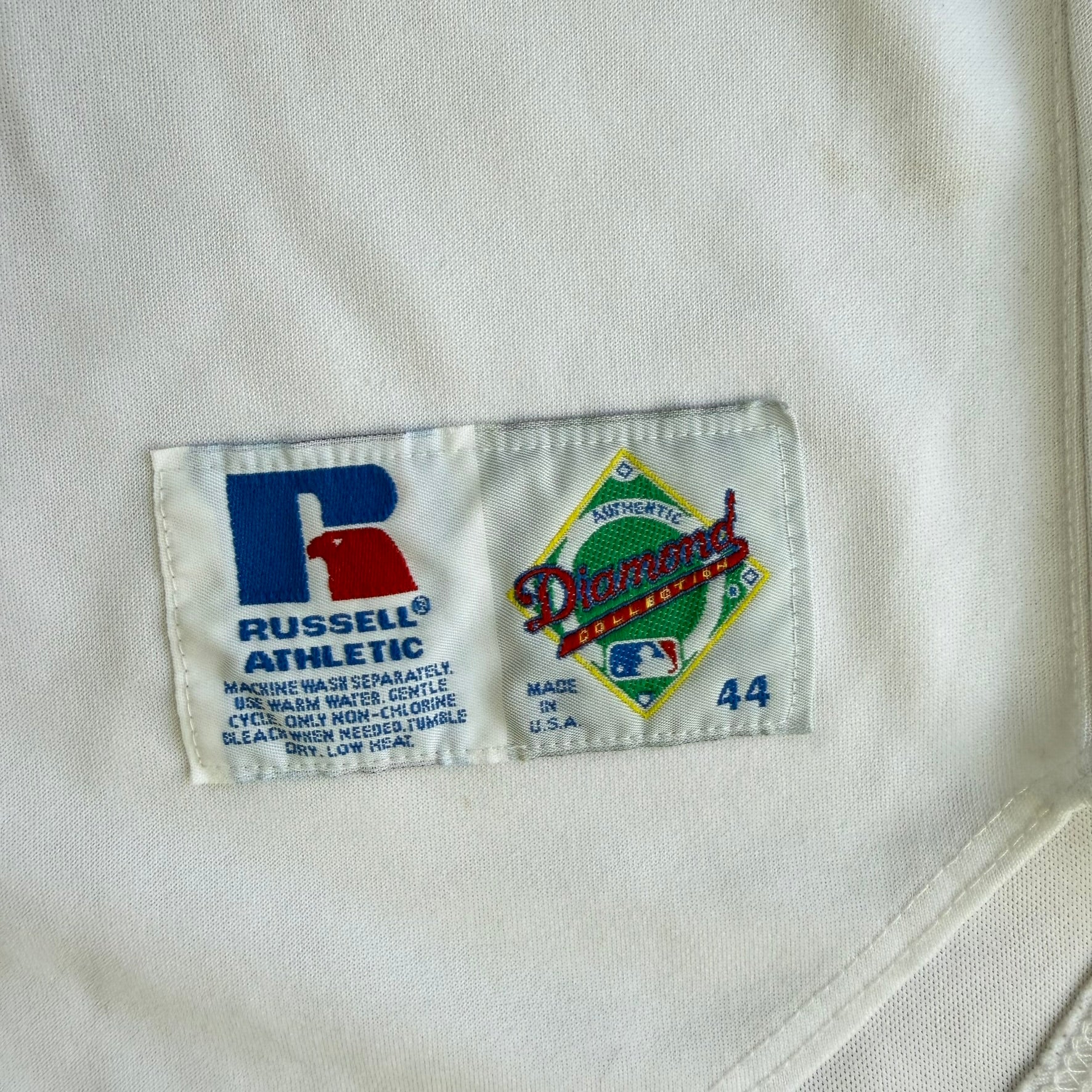 J- Vintage 90s Los Angeles Dodgers MLB Russell Made In USA Baseball Jersey - 44 (fits L)
