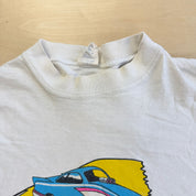 J- Vintage Area 8 Draw Cars & Speed Bike Graphic Single Stitch Tee - L