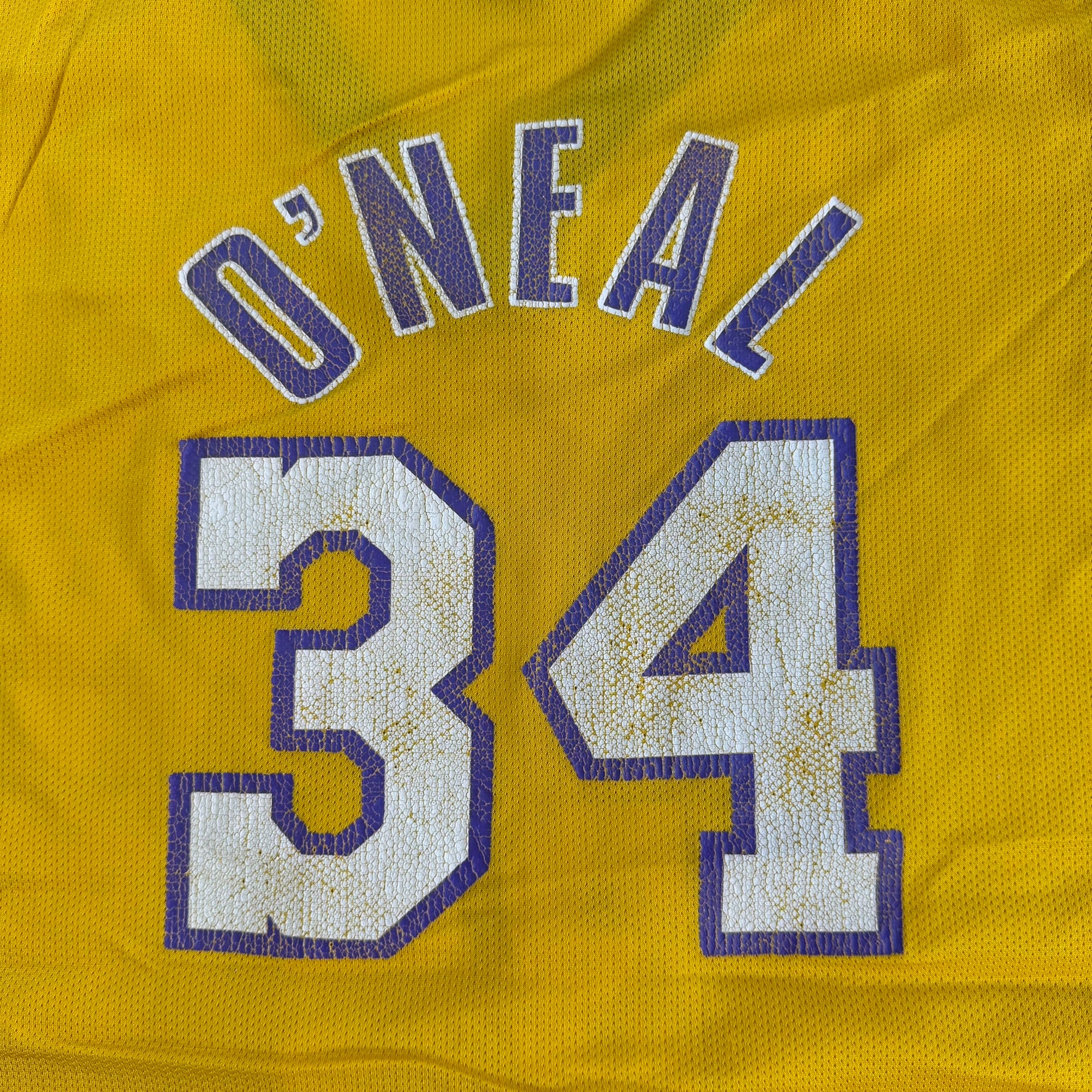 J- Vintage 90s Los Angeles Lakers Shaquille O'Neal NBA Champion Basketball Jersey - M