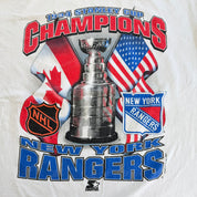 J- Vintage '94 New York Rangers NHL Stanley Cup Champions Starter Graphic Made In USA Tee - L