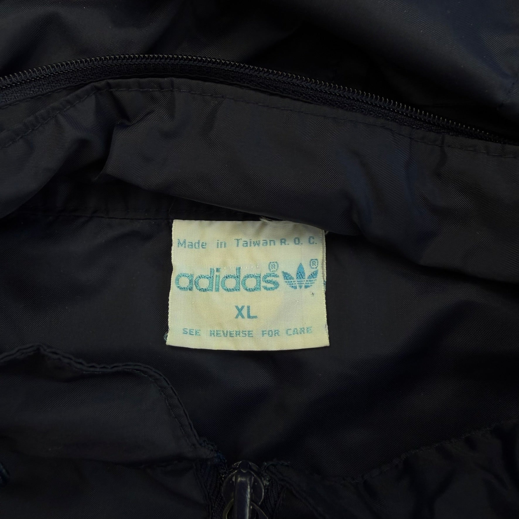 J- Vintage Adidas Embroidered Logo Quarter Zip Pull Over Anorak Jacket - XL