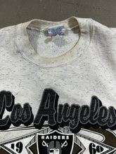 Load image into Gallery viewer, D- Vintage Los Angeles Raiders NFL Trench Text &amp; Logo Crewneck
