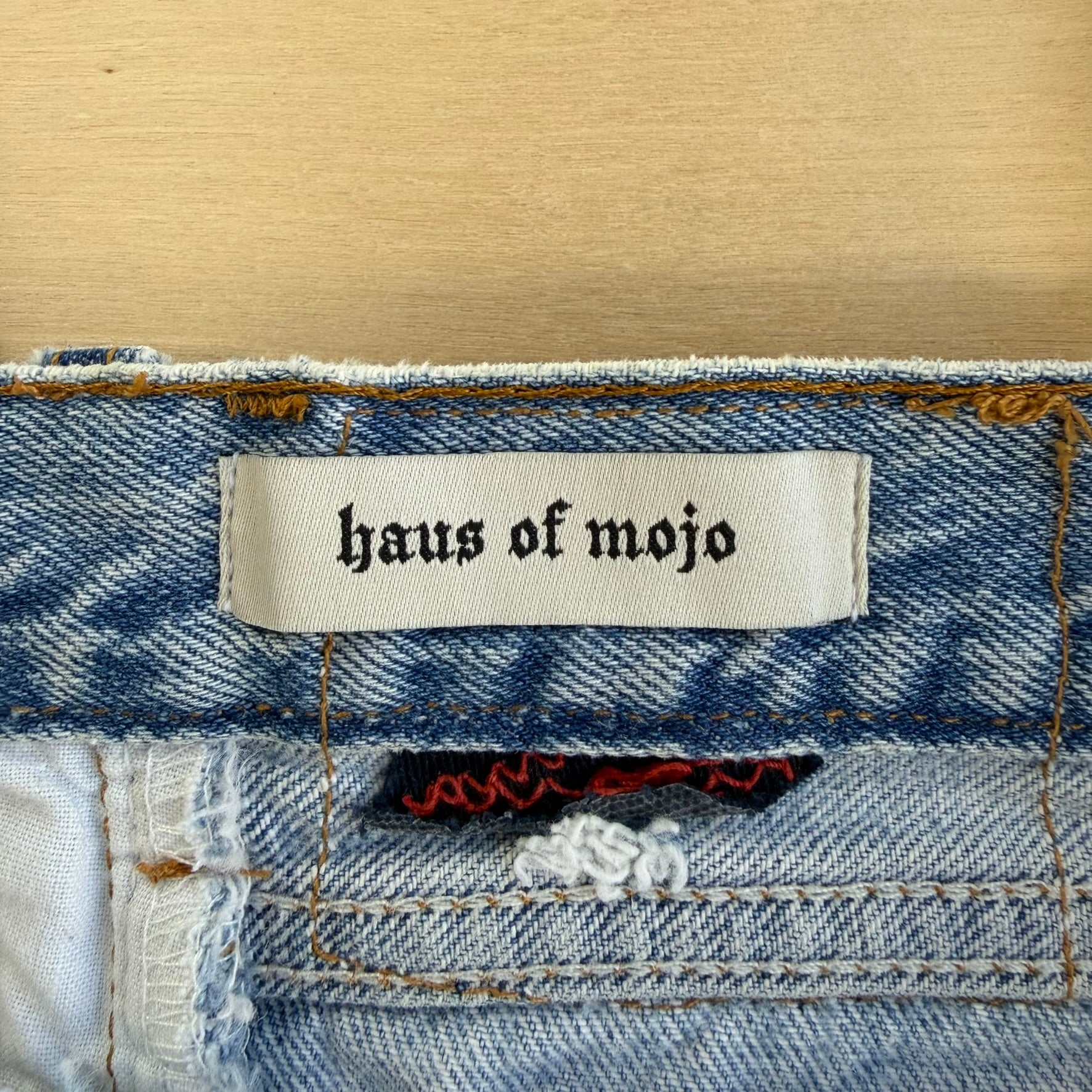F- HOM Levi's 501 Light Blue Denim Wash Reworked Denim/Jeans Tote Bag