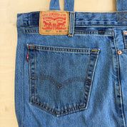 F- HOM Levi's 511 Dark Blue Denim Wash Reworked Denim/Jeans Tote Bag