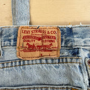 F- HOM Levi's Jeans Light Blue Denim Wash Reworked Denim/Jeans Tote Bag