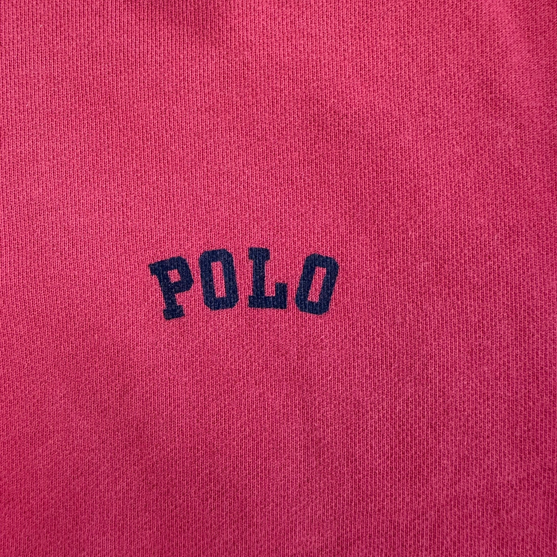J- Vintage Polo RL Text Quarter Zip Crewneck - L
