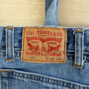 F- HOM Levi's 505 Medium Blue Denim Wash Reworked Denim/Jeans Tote Bag