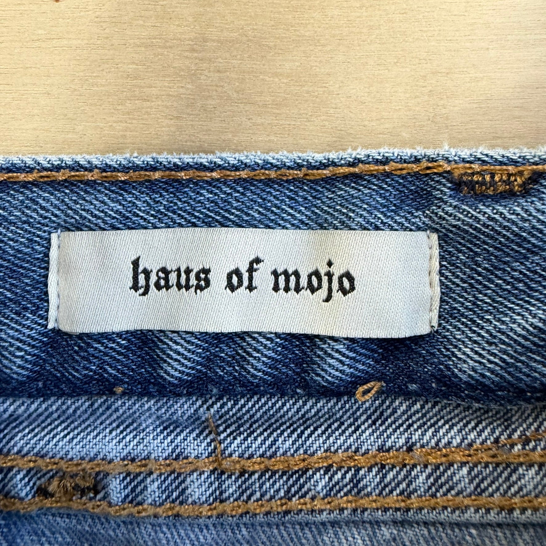 F- HOM Levi's 505 Medium Blue Denim Wash Reworked Denim/Jeans Tote Bag