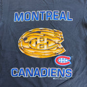 J- Vintage '93 Montreal Canadiens NHL Logo & Text Graphic Single Stitch Tee - M