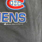 J- Vintage '93 Montreal Canadiens NHL Logo & Text Graphic Single Stitch Tee - M