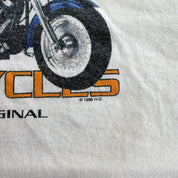 J- Vintage '98 Harley Davidson Motorcycles Hey Fat Boy Graphic Tee - L