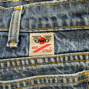 J- Vintage 80s GWG Made In Canada Union Made Red Strap Workwear Carpenter Jeans - 38x30