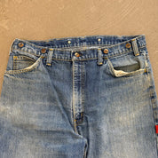 J- Vintage 80s GWG Made In Canada Union Made Red Strap Workwear Carpenter Jeans - 38x30