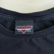 J- Vintage Harley Davidson Cafe Las Vegas Live Hard Ride Easy Graphic Tee - L