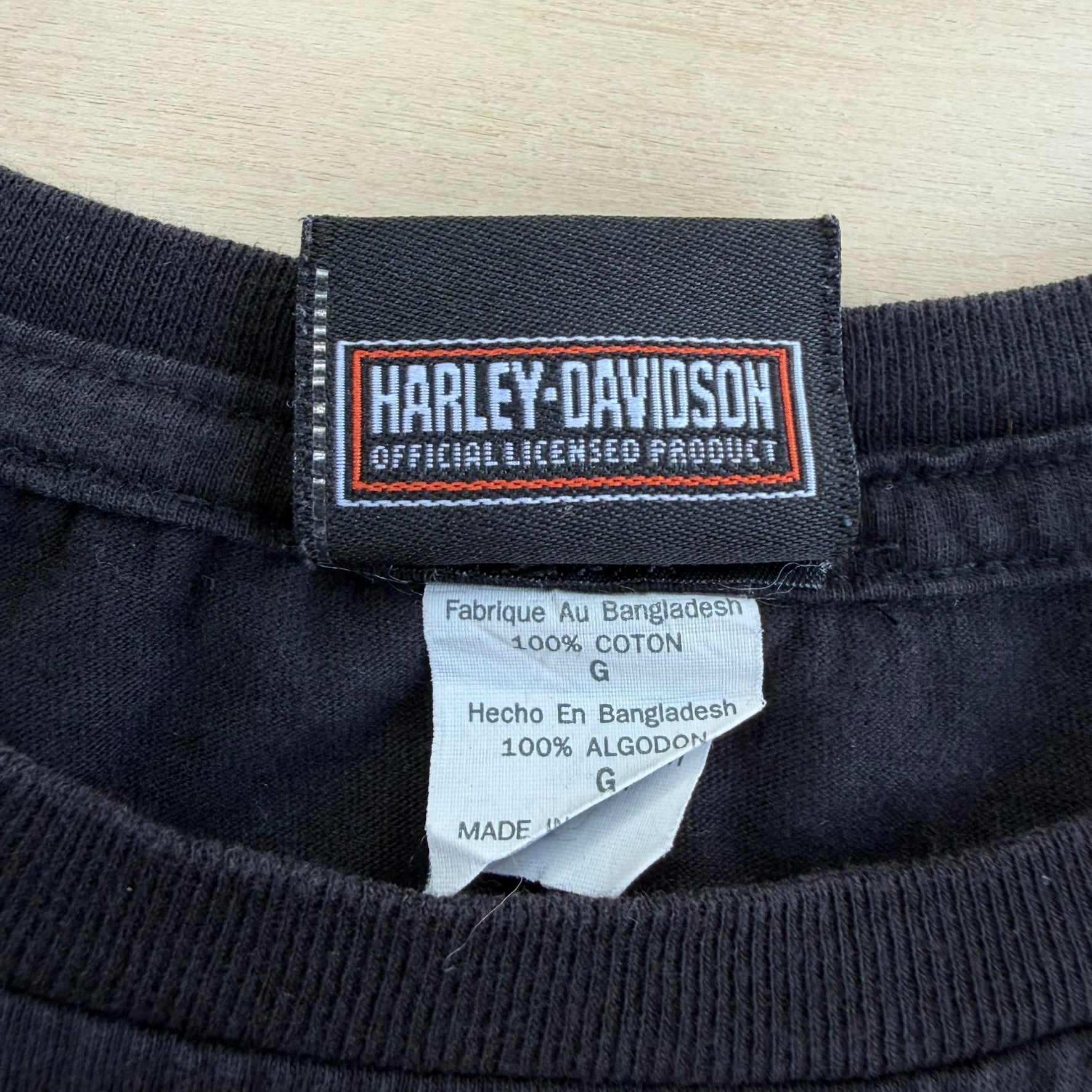 J- Vintage Harley Davidson Cafe Las Vegas Live Hard Ride Easy Graphic Tee - L