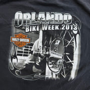 J- Vintage '13 Harley Davidson Orlando Florida Bike Week Graphic Tee - L