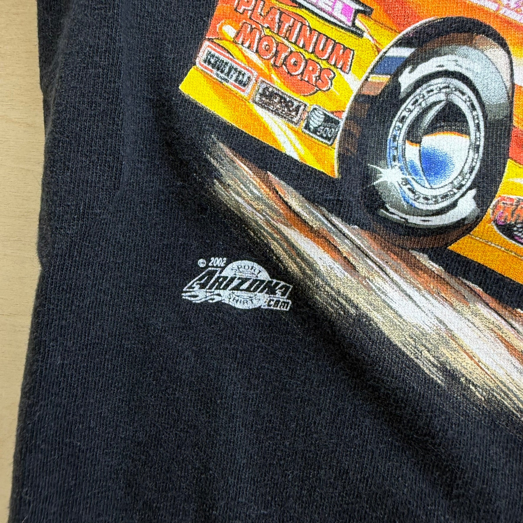 J- Vintage '02 Nascar Billy Moyer Mr. Smooth Car & Picture Graphic Tee - L