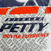 J- Vintage 90s Richard Petty Driving Experience All Over Print Made In USA Single Stitch Tee - L