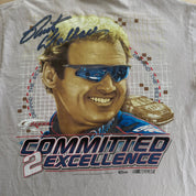 J- Vintage 00s Nascar Rusty Wallace Committed Excellence Picture Graphic Tee - M