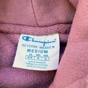 J- Vintage Champion Reverse Weave Light Purple Embroidered Logo Hoodie - M