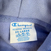 J- Vintage Champion Reverse Weave Lilac Purple Embroidered Logo Hoodie - 2XL