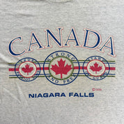 J- Vintage 90s Niagara Falls Canada text Graphic Made In USA Single Stitch Tee - L