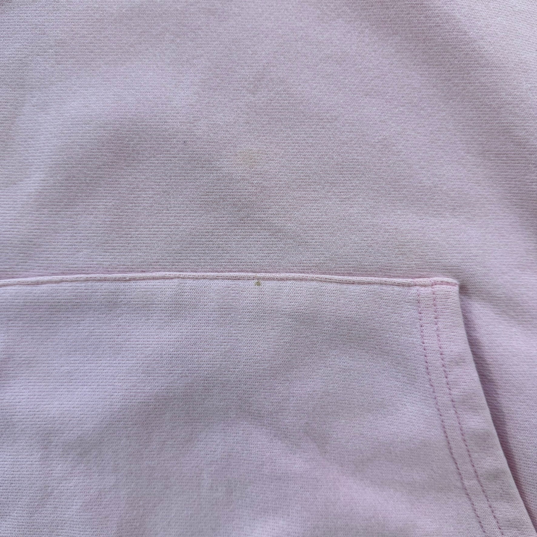 J- Vintage Champion Reverse Weave Baby Pink Embroidered Logo Hoodie - M