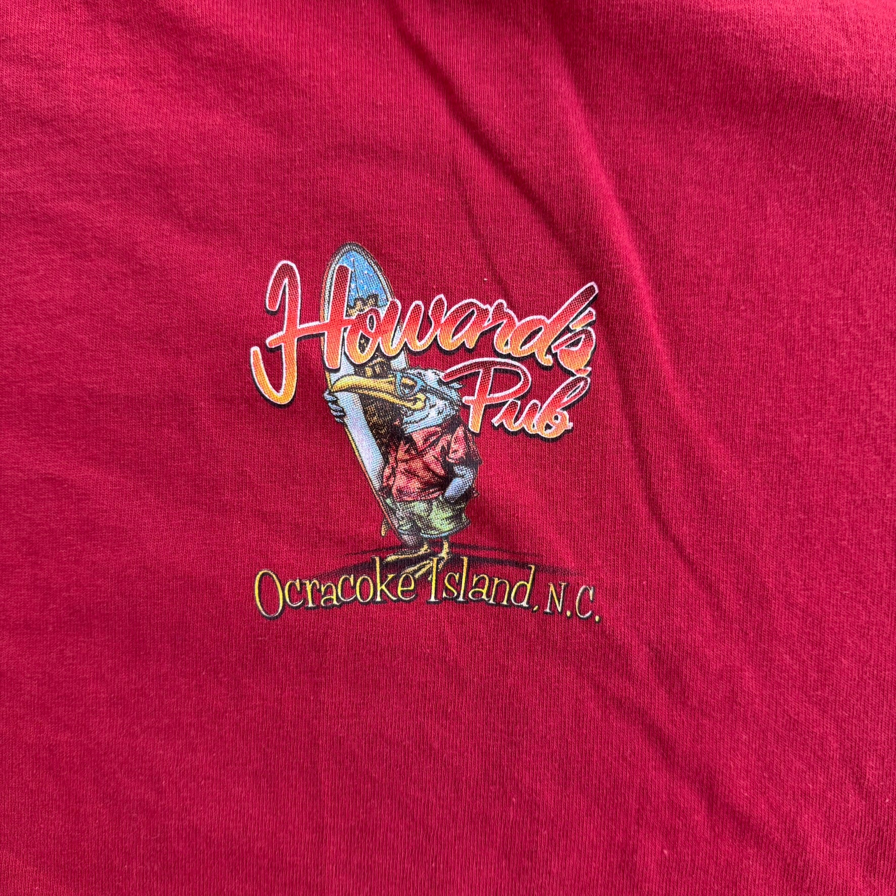 J- Vintage 2010s Howards Pub North Carolina Graphic Red Anvil Tag Tee - 2XL