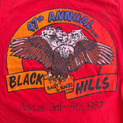 J- Vintage '87 Sturgis Black Hills Motorcycle Rally Graphic Made In USA Single Stitch Tee - S