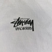 J- Vintage Stussy Vancouver Script Text Tee - L