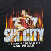 J- Vintage Las Vegas Sin City Its Time To Play Graphic Tennessee River Tag Tee - XL